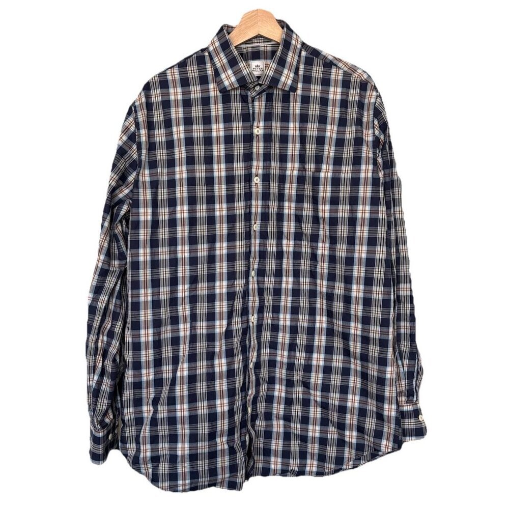Peter Millar Long Sleeve Plaid Shirt Men’s LARGE Preppy Office Career‎ Casual